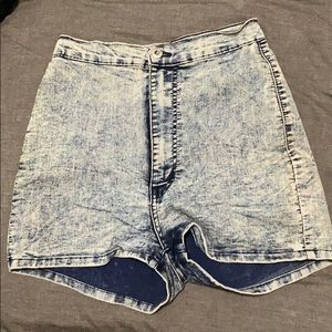 High Waist Acid Wash Shorts. Size L fashion nova
